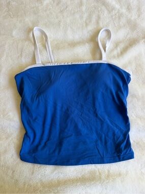 All in Motion Tank Top Blue White Size Medium